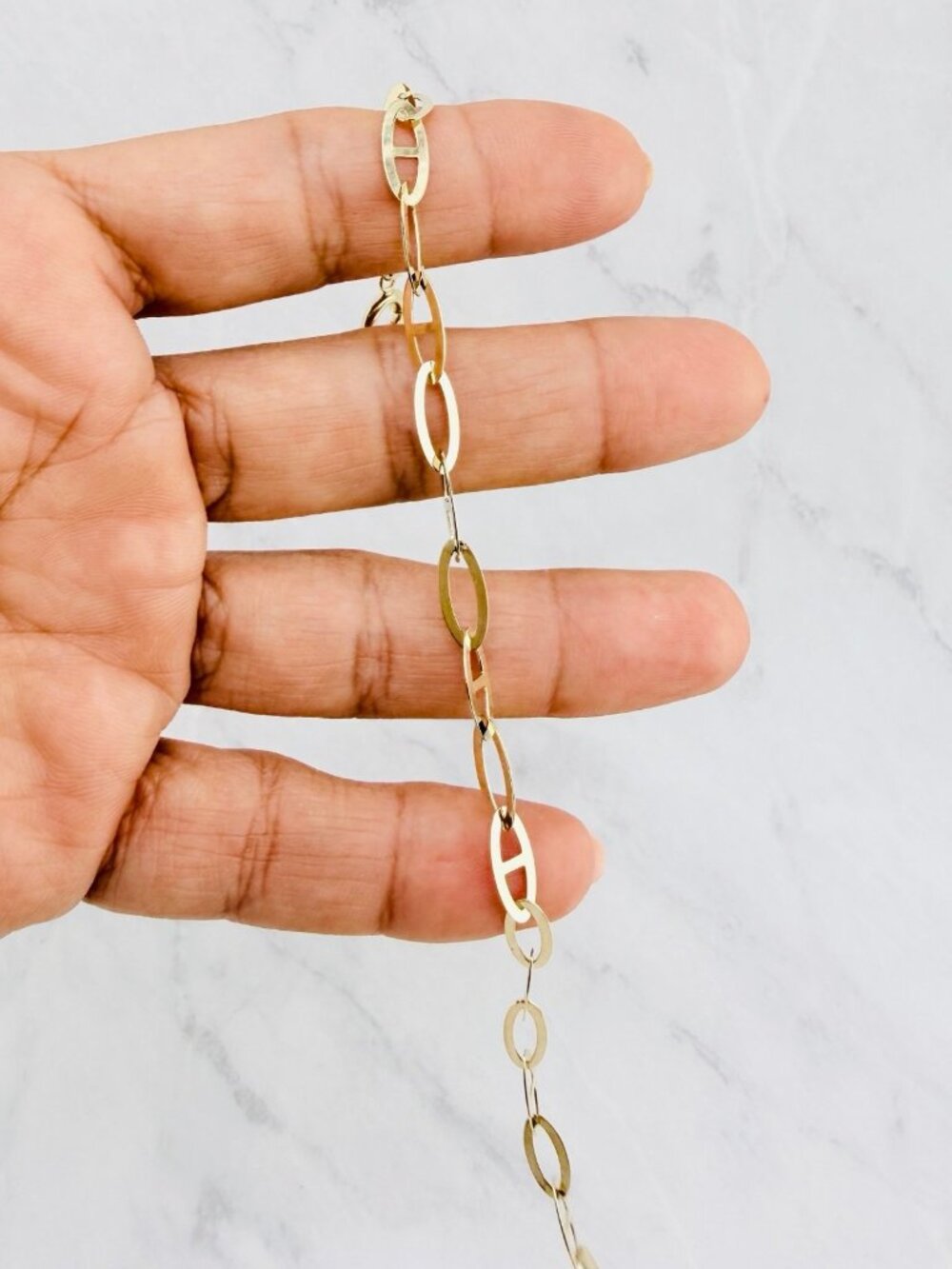 10k gold bracelet gucci style bracelet 7.25"